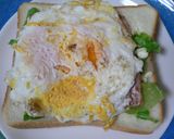 一人ランチ☆和風ベーコンエッグサンド作り方7写真