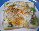 一人ランチ☆和風ベーコンエッグサンド作り方8写真
