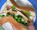 一人ランチ☆和風ベーコンエッグサンド作り方9写真
