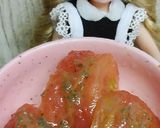 リカちゃん♡湯剥きトマトバジルソースかけ作り方14写真