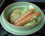 チーズソースで蒸し野菜☆釜飯風作り方3写真