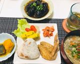 手羽先・豚汁・梅干しおにぎりで晩ご飯作り方6写真