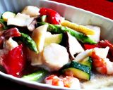 海の幸と夏野菜の八宝菜作り方21写真
