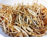 細切りごぼうのしょうが醤油炒め煮。作り方1写真