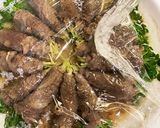 簡単☆薄切り牛肉とかいわれのレンジ蒸し作り方4写真