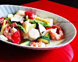 金針菜と甲イカの中華塩炒め作り方17写真