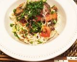 鯖缶トマトの混ぜ素麺作り方3写真