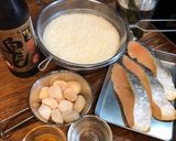 贅沢な鮭と帆立の炊き込みご飯作り方2写真
