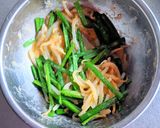 豚肉とニラ・もやしのお好み焼き作り方6写真