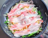 豚肉とニラ・もやしのお好み焼き作り方7写真