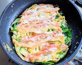 豚肉とニラ・もやしのお好み焼き作り方9写真