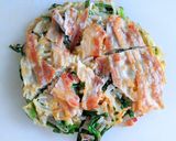 豚肉とニラ・もやしのお好み焼き作り方10写真