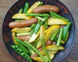 季節の野菜とソーセージのバター炒め作り方4写真