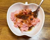 簡単！混ぜるだけ！まぐろのブルスケッタ風作り方1写真