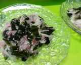 *ワカメと山芋と紫玉ねぎの酢の物*作り方3写真