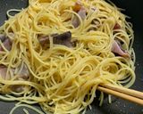 鰹の漬けのネギだく和風パスタ作り方8写真