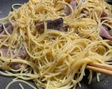 鰹の漬けのネギだく和風パスタ作り方9写真