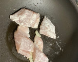 スズキとほうれん草のガリバタ醤油炒め作り方5写真
