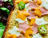 七夕☆ハムチーズトースト♪作り方3写真