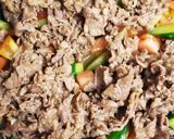 トマトとキュウリと牛肉のOKAカレー炒め作り方8写真