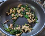 下茹で不要♡せりと豚薄切り肉炒め作り方5写真