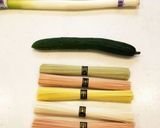 肉味噌汁なしそうめん作り方1写真