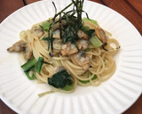 小松菜とあさりと生姜のパスタ作り方4写真