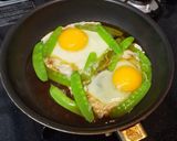 絹さやの卵とじ作り方3写真