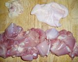 ヘルシー！鶏と干し椎茸入り素麺つゆの煮物作り方1写真