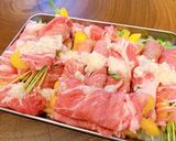 豆苗とパプリカと豚キャベの蒸し焼き作り方2写真