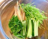 豆苗の薬味サラダ作り方1写真