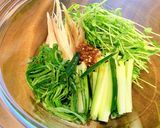 豆苗の薬味サラダ作り方2写真