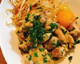 鳥もも肉の柚子胡椒ねぎ胡麻油まみれ作り方4写真