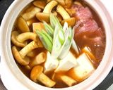 特大なめこでキムチ鍋作り方2写真