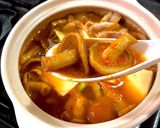 特大なめこでキムチ鍋作り方4写真
