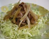 しゃきしゃきゴボウと豚肉の柚胡椒炒め作り方5写真