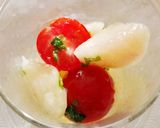 薬膳ミントと桃の簡単サラダ作り方5写真