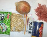 ポークビーンズ♪簡単ひき肉トマト缶で作り方1写真
