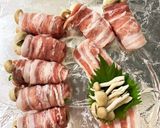 味付簡単！豚バラでしめじと大葉の巻き巻き作り方2写真