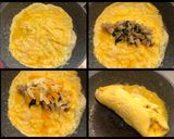 水菜とえのき茸のチーズオムレツ *☻*作り方2写真