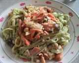 秋鮭ときのこのコンソメクリームパスタ作り方6写真