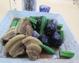 ヘタ紫茄子の揚げ茄子と豚三枚肉の煮物作り方5写真