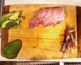 ぶりアボカドみょうがのナンプラー和え作り方1写真