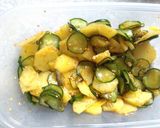 きゅうり・じゃが芋のカレー粉胡麻和え♪作り方4写真