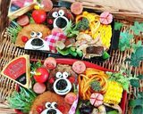 ハンバーグ♡コロッケ♡くまさん弁当♡作り方3写真