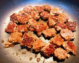 合い挽き肉のサイコロステーキ作り方7写真