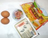 炒り豆腐♪簡単冷凍野菜と卵で作り方1写真