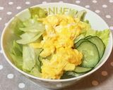 レタスサラダのスクランブルエッグのっけ作り方3写真