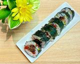 カリカリ梅とカブの葉の焼肉海苔巻き♡作り方14写真