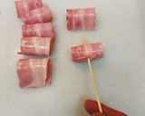 うずらのベーコン串作り方1写真